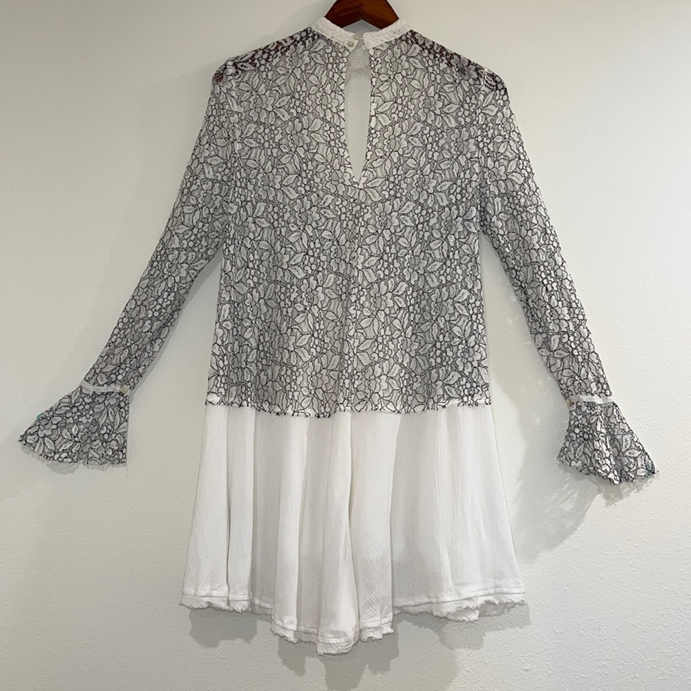 Free People ‘Tell Tale Cutout’ Lace Tunic Mini Dress - Picture 5 of 15